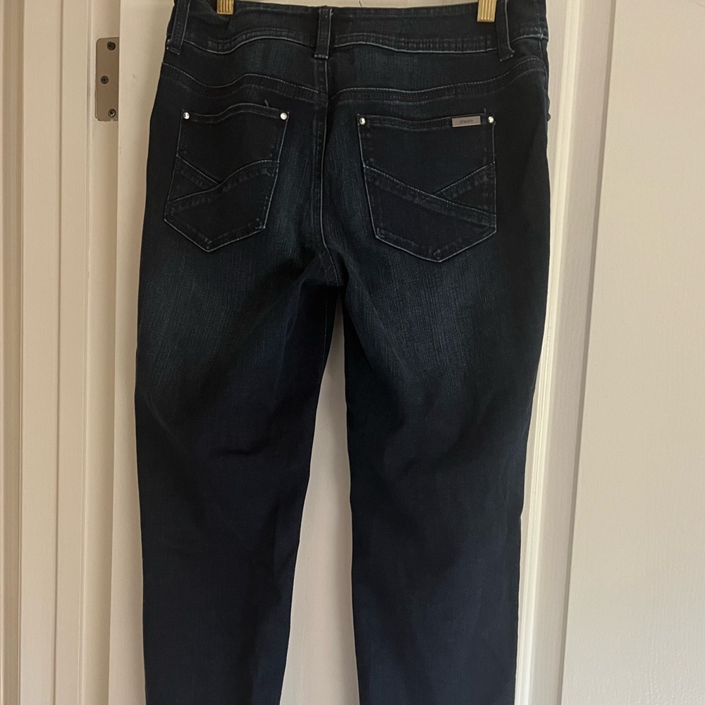 Chicos Dark Wash So Slimming Zip Ankle Jeans